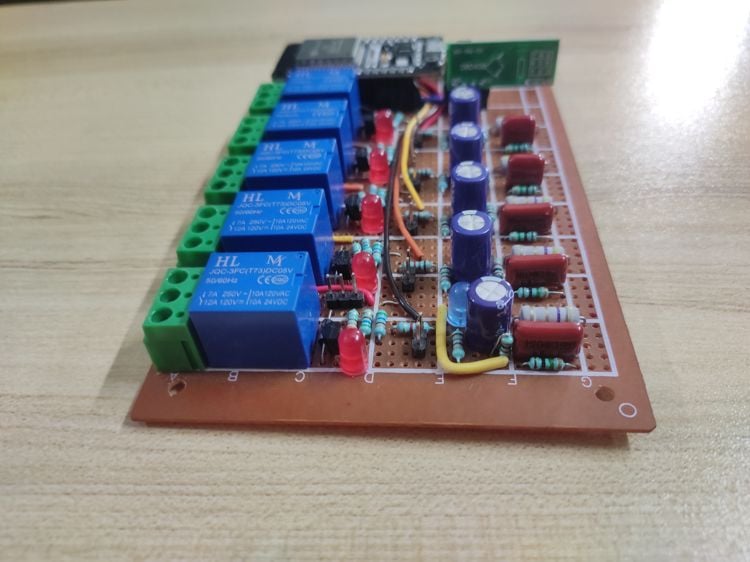IoT Based Home Automation using ESP32 and CADIO Circuit Diagram